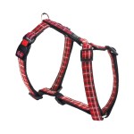 KARLIE Geschirr TARTA Nylon rot kariert aufgenäht XL...