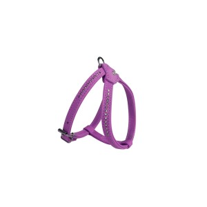 KARLIE Geschirr BUFFALO mit Strass violett 25-32cm 10mm für Hunde