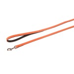 KARLIE Leine VINTAGE Leder MANDARINE 100cm 18mm Schwarz...