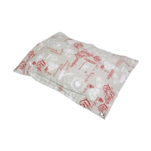 KARLIE Hundekissen PRINT 85 x 60 x 10cm mit Reißverschluss Grau/Rot/Weiß