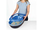 TRIXIE Katzentoilette Berto 39 x 22 x 59cm dunkelgrau/pastellblau/granit