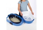 TRIXIE Katzentoilette Berto 39 x 22 x 59cm dunkelgrau/pastellblau/granit