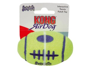 KONG® Spielzeug FOOTBALL mit Quietscher ASFB3E 4,5 x 8cm Größe S für Hunde
