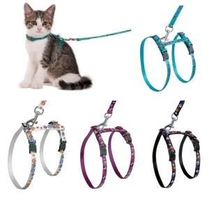 KARLIE Garnitur ART JOY Mausmotiv Katzengeschirr und Leine für Katzenkinder