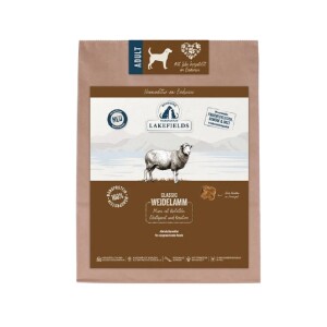 LAKEFIELDS MANUFAKTUR Trockenfutter Classic WEIDELAMM Menü getreidefrei für Hunde