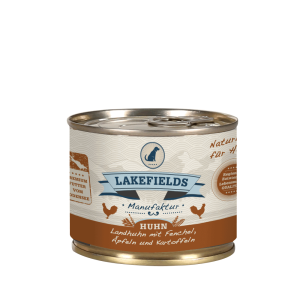 LAKEFIELDS MANUFAKTUR Nassfutter DOSENFLEISCH MENÜ HUHN 61% Fleischanteil für Hunde