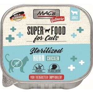 MACS Nassfutter STERILIZED HUHN vetcare 100g für Katzen getreidefrei