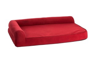 KARLIE FLAMINGO Hundebett ECKIG ORTHO VISCO Rot für Hunde