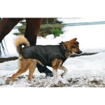 DOGBITE Hundewinterjacke MATT Fexible-System schwarz Mantel für Hunde