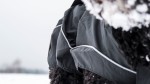 DOGBITE Hunderegenjacke MATT Fexible-System schwarz Mantel für Hunde