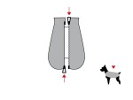 DOGBITE Hunderegenjacke MATT Fexible-System schwarz Mantel für Hunde