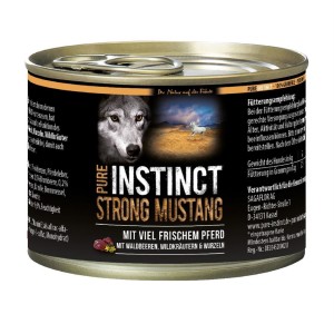 PURE INSTINCT Nassfutter STRONG MUSTANG Pferd Dose für Hunde