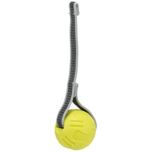 TRIXIE Hundespielzeug SPORTING BALL AM GURT gummiert TPR 6 x 20cm schwimmt Lime