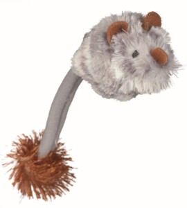 TRIXIE Spielzeug LED-MAUS Plüsch 19cm Microchip Sound für Katzen