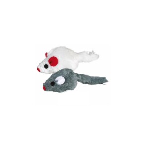 TRIXIE Spielzeug SET-PLÜSCHMÄUSE mit Catnip 5cm Inhalt 6 Stück für Katzen