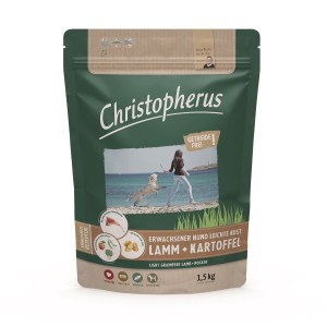 CHRISTOPHERUS Trockenfutter LAMM & KARTOFFEL - Leichte Kost für Hunde