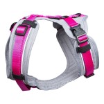 DOGIUS Brustgeschirr GESCHIRR pink/grau zusätzlicher Ring an der Brust für Hunde