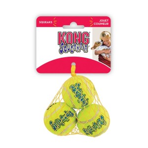 KONG® Spielzeug SqueakAir® TENNIS BALL versch. Größen Inhalt 3 Stück für Hunde