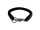 DOGIUS Halsband ARTEMIS Black Queen Leder-Einfassung schwarz für Hunde