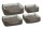 BEEZTEES Liegebett LUMBRO grau-gelb stone-washed Stoff für Hunde