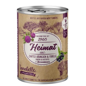 SANABELLE Nassfutter HEIMAT Adult ZARTES HÜHNCHEN getreidefrei Katzen 1 x 400 g