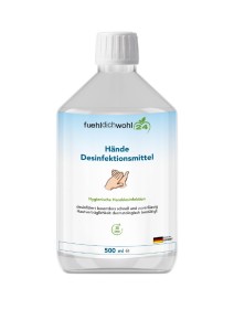 FÜHLDICHWOHL24 Hygiene HÄNDE-DESINFEKTIONSMITTEL 500ml