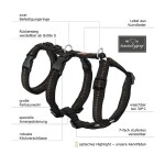 KOCH Geschirr PANIKGESCHIRR Nylon mit Kennfäden gepolstert schwarz für Hunde 50-72cm