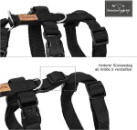 KOCH Geschirr PANIKGESCHIRR Nylon mit Kennfäden gepolstert schwarz für Hunde 50-72cm