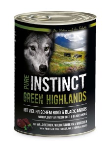 SAGAFLOR Nassfutter PURE INSTINCT Green Highland Rind + Angus für Hunde