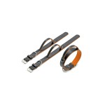 KARLIE Lederhalsband RONDO schwarz mit Handschlaufe...