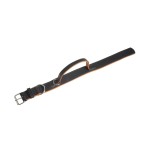 KARLIE Lederhalsband RONDO schwarz mit Handschlaufe...