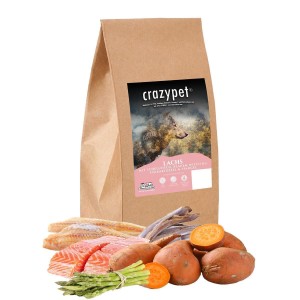 CRAZYPET® Trockenfutter WELPE LACHS mit Schellfisch getreidefrei für Hunde 2kg