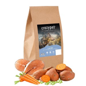 CRAZYPET® Trockenfutter WELPE LACHS große Rasse getreidefrei für Hunde