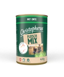 CHRISTOPHERUS Nassfutter FLEISCHMIX mit ENTE getreidefrei für Hunde