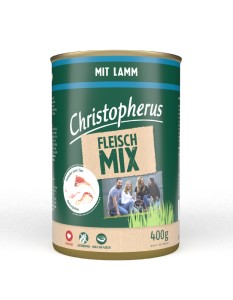 CHRISTOPHERUS Nassfutter FLEISCHMIX mit LAMM getreidefrei für Hunde 1 x 400 g