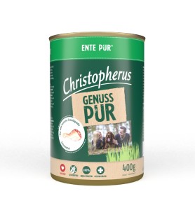 CHRISTOPHERUS Nassfutter ENTE PUR getreidefrei für Hunde