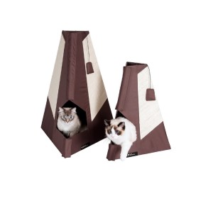 KARLIE Kratzsäule TIPI BRAUN Faltfunktion versch. Größen für Katzen