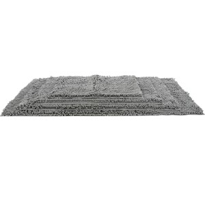 TRIXIE Microfaser SCHMUTZFANGMATTE wasserdicht Grau für Hunde 120 x 80 cm