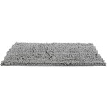 TRIXIE Microfaser SCHMUTZFANGMATTE wasserdicht Grau für Hunde 120 x 80 cm