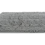TRIXIE Microfaser SCHMUTZFANGMATTE wasserdicht Grau für Hunde 120 x 80 cm