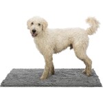 TRIXIE Microfaser SCHMUTZFANGMATTE wasserdicht Grau für Hunde 120 x 80 cm