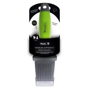 WAHL Bürsten MOSER PREMIUM ZUPFBÜRSTE ca.6cm zweiseitig Gelgriff Hunde & Katzen