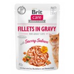 BRIT Nassfutter FILLETS IN GRAVY Savory Salmon 1 x 85g...
