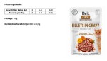 BRIT Nassfutter FILLETS IN GRAVY Hearty Duck 1 x 85g getreidefrei für Katzen