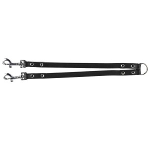 TRIXIE Doppelleine Basic Koppel-Leine 30 -35 cm schwarz für Hunde
