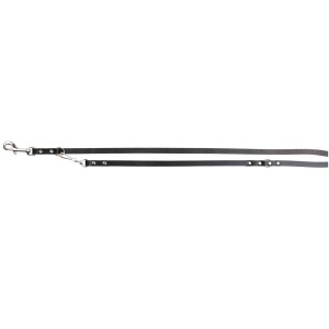 TRIXIE Leine BASIC V-LEINE Leder 2,00 m/10 - 18 mm schwarz für Hunde