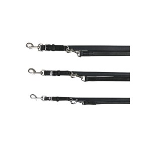 TRIXIE Leine Spirit Verlängerungsleine 2,00 m/14 -25 mm Leder schwarz für Hunde