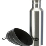 TRIXIE Zubehör FLASCHE MIT TRINKNAPF Edelstahl/Kunststoff für Hunde