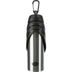 TRIXIE Zubehör FLASCHE MIT TRINKNAPF Edelstahl/Kunststoff für Hunde