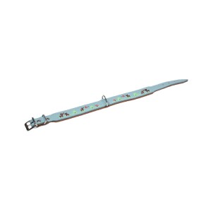futterscheune.live® Filz-Halsband LIEBLINGSSTÜCK hellblau Leder unterlegt Hunde 44-48cm